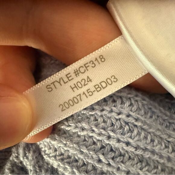 J Crew Sweater Womens Plus Sz 2X Light Blue Knit Crew Neck Buttons Soft Comfort - Picture 10 of 12